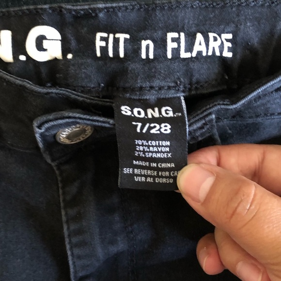 SONG Fit and Flare Black Jeans 7/28 - Picture 8 of 8
